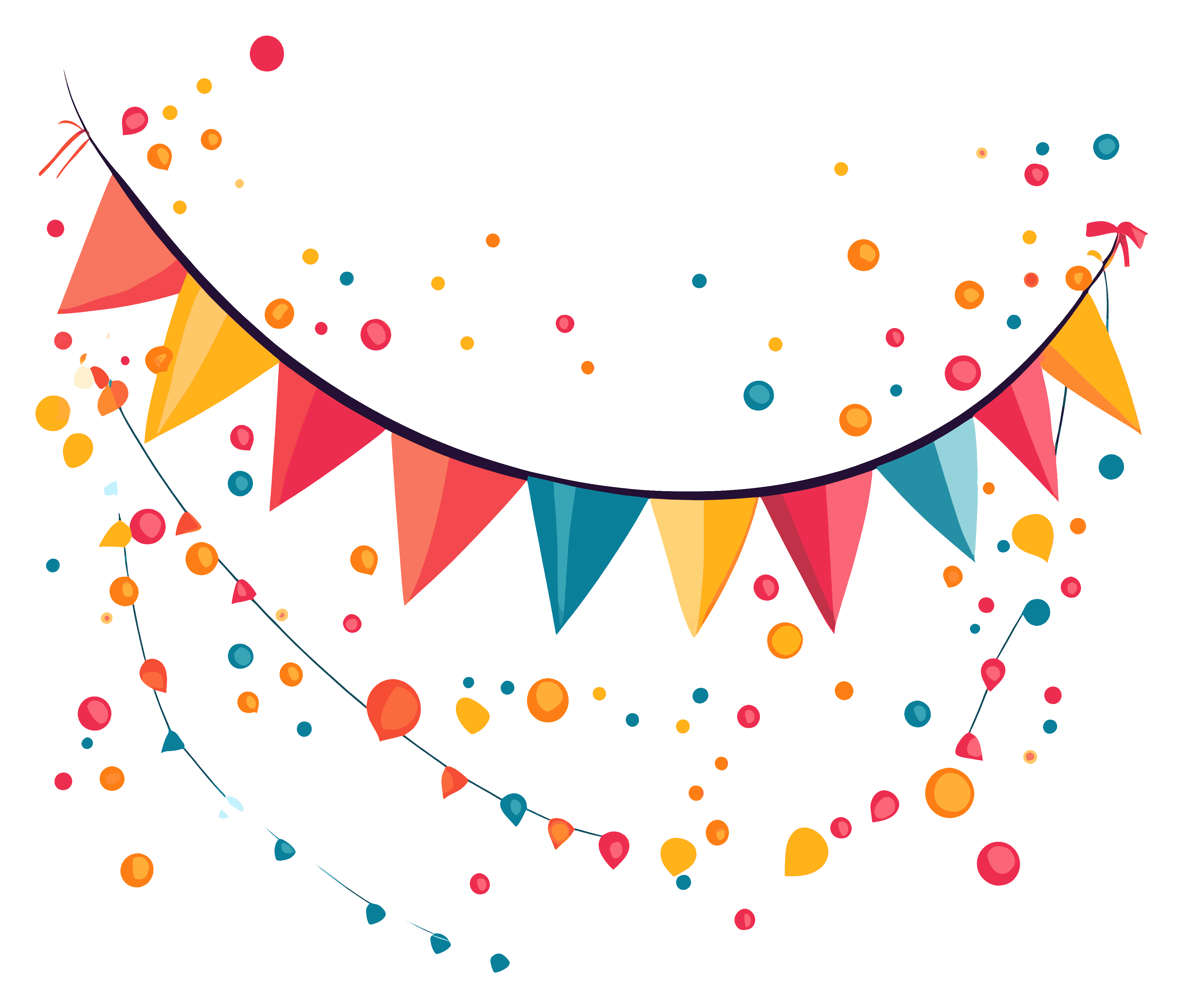 Гирлянда флажков для украшения детского праздника