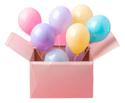 Декоративная коробка с подарком для детского праздника